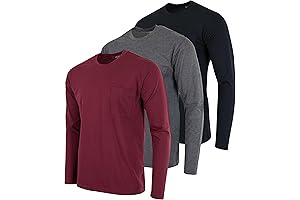 Real Essentials: 3-Pack Men's Long Sleeve T-Shirts: Comfort, Style, and Value