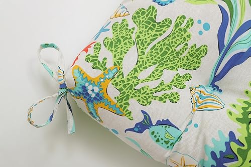 Miniatura 4 de Pillow Perfect Cojín de bancocolumpio para exterioresinteriores Coral Bay Blue