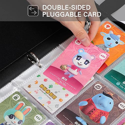 Miniatura 5 de Carpeta de 540  compatible con tarjetas Amiibo Crossing Animal 9 tarjetas de intercambio de bolsillo para tarjetas Amiibo Series 1-5