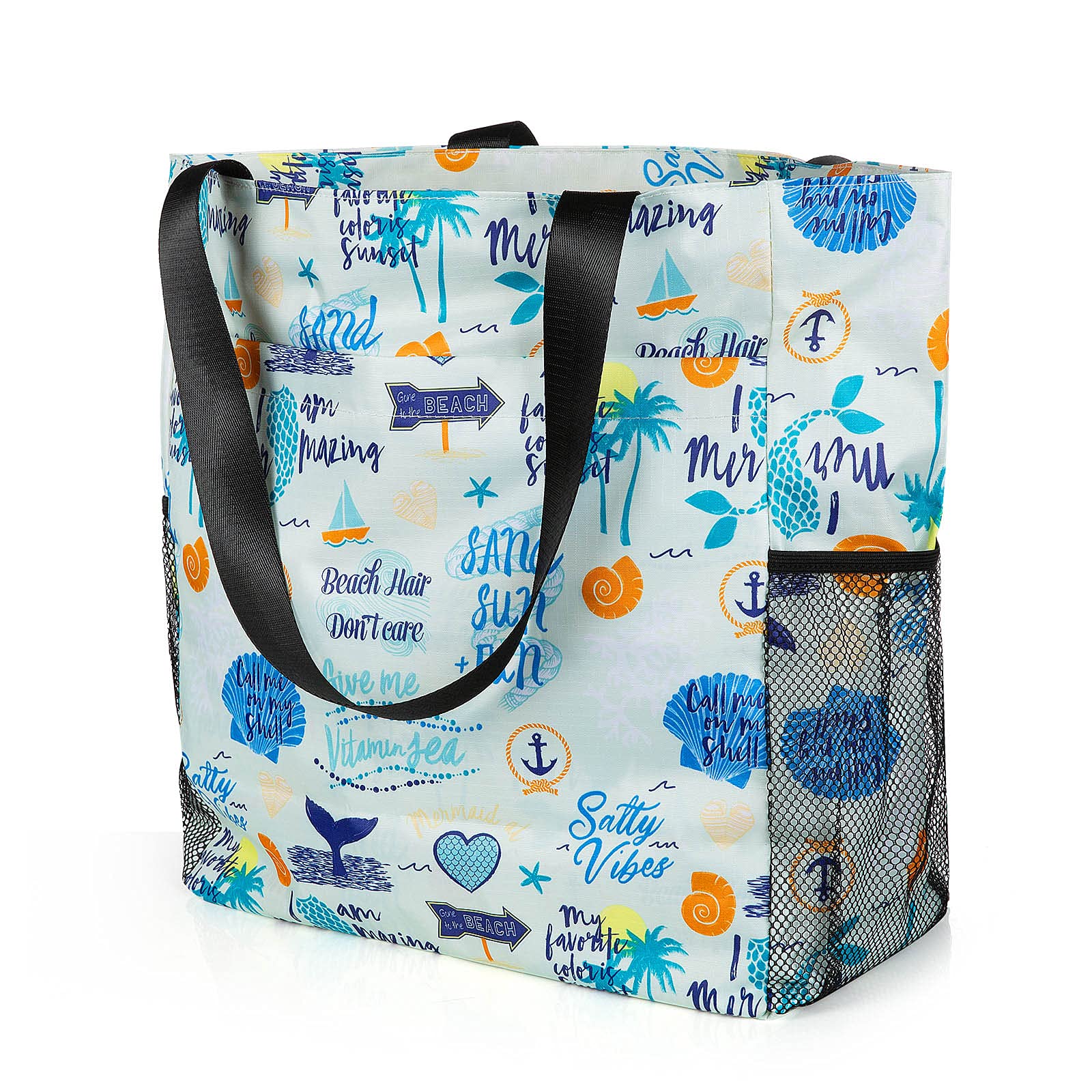 Comius Sharp Bolsos de Gimnasio, Bolsa de Hombro Grande Resistente al Agua con múltiples Bolsillos para Gimnasio, Playa, Viajes, Piscina, Yoga, Uso Diario (Ocean)
