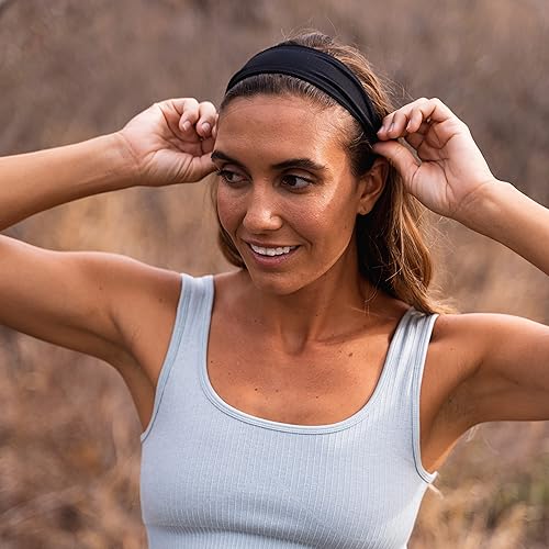 Miniatura 2 de FROG SAC Diademas deportivas para niñas, ajustables, antideslizantes, atléticas, deportivas, para mujeres, adolescentes, niñas, color negro, gris,