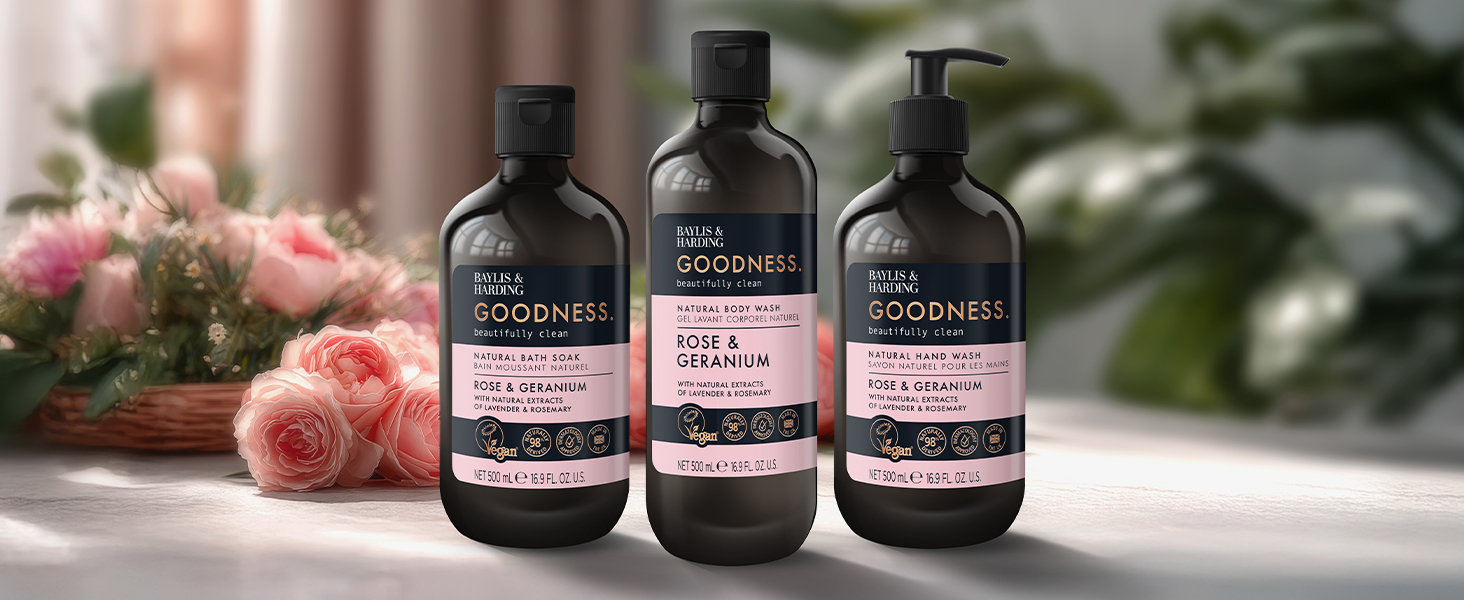 Amazon.com : Baylis & Harding Goodness Rose & Geranium Natural