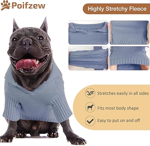 Miniatura 4 de Suéter de forro polar plegable para perro, ropa clásica para mascotas, bonitos suéteres de punto para perros pequeños, niñas y niños, abrigos