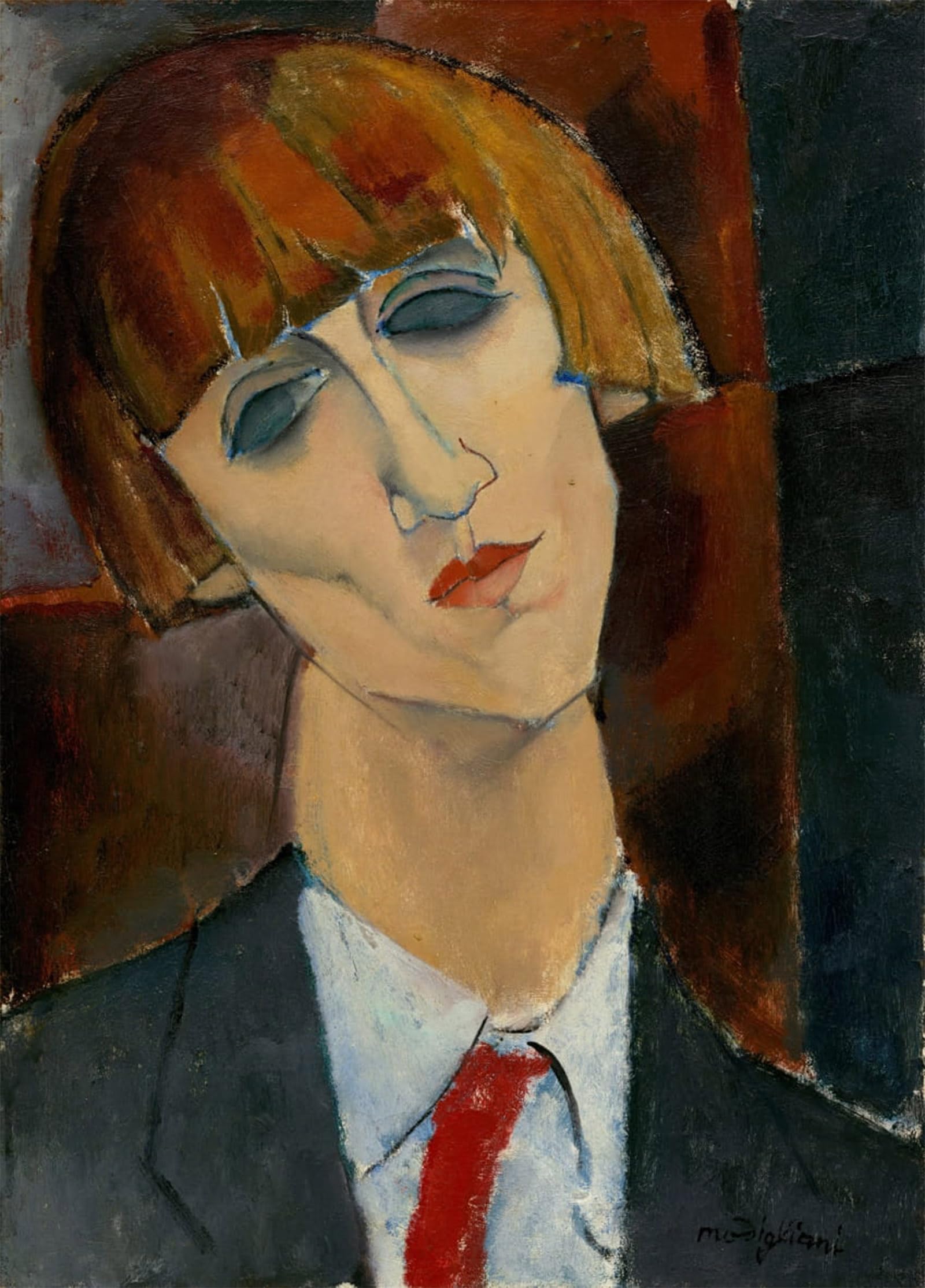 Posteriik No Frame Vintage Classic Picture Landscape Artwork Madame Kisling By Amedeo Modigliani Portrait Canvas Painting For Office Home Decor 60X90cm