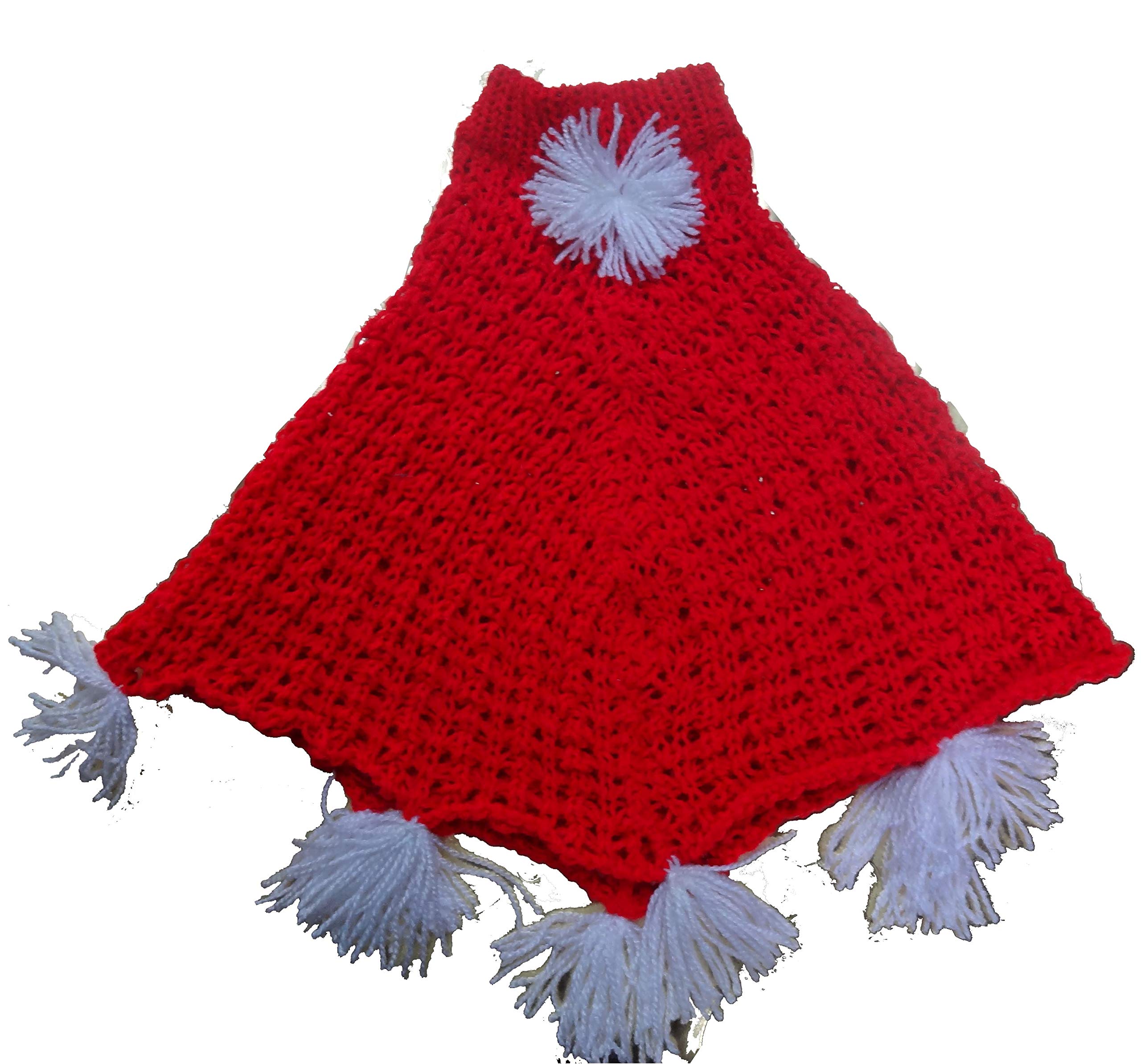 handloom hand knitted crochet ponchu stylish design for baby girls, designed ponchu for girls (pink, 0-12 months)