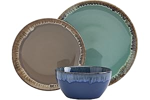 Tabletops Gallery Tuscan Reactive Glaze Dinnerware Set - A Colorful Italian-Inspired Feast for Any Occasion