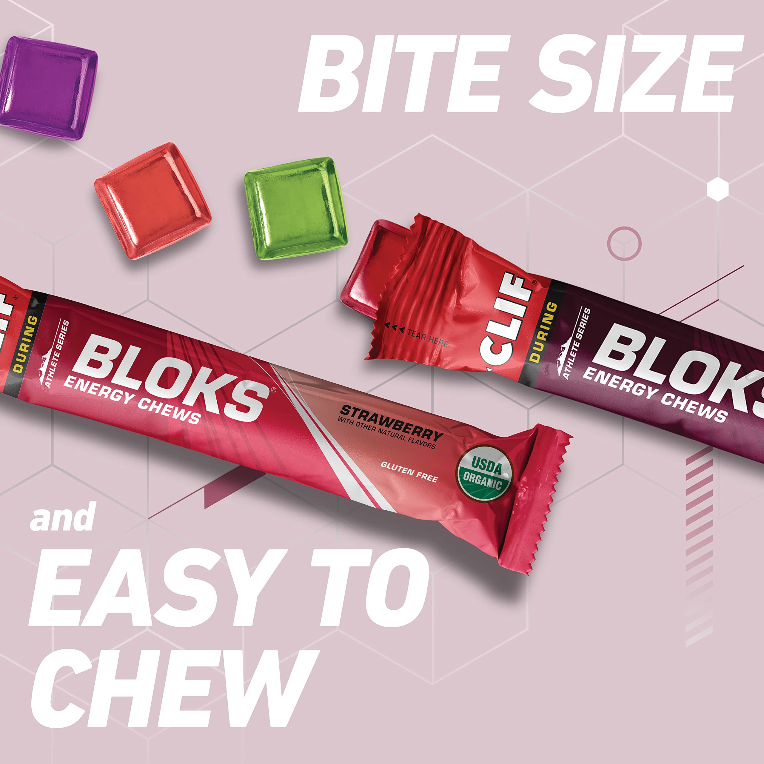 CLIF BLOKS Energy Chews Variety Pack NonGMO Plant Based Fast Fuel For