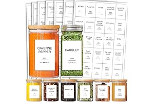 Minimalist Spice Labels: Preprinted, Waterproof, and Game-Changing for Your Kitchen Organization