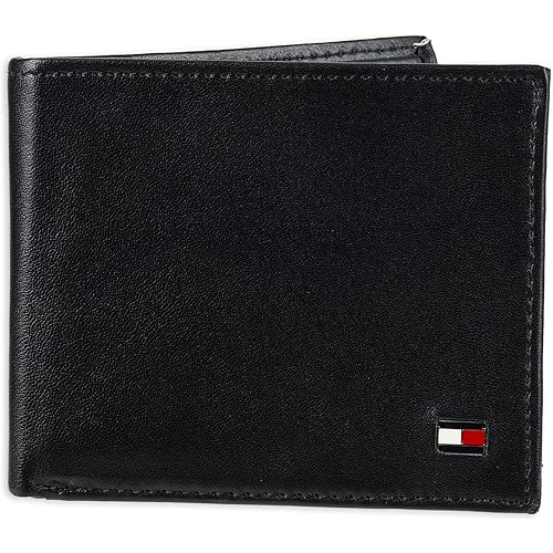 Tommy Hilfiger Men's Slim Extra Capacity Bifold Wallet with Multiple Card Slots