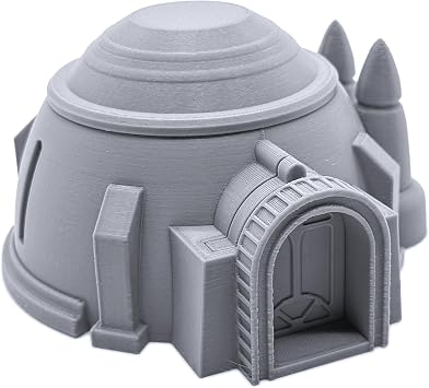 EnderToys Sci-Fi Desert House and Grain Silo من خلال مشهد قابل للطباعة، مشهد RPG مطبوع ثلاثي الأبعاد على الطاولة وتضاريس Wargame 28 مم منمنمات