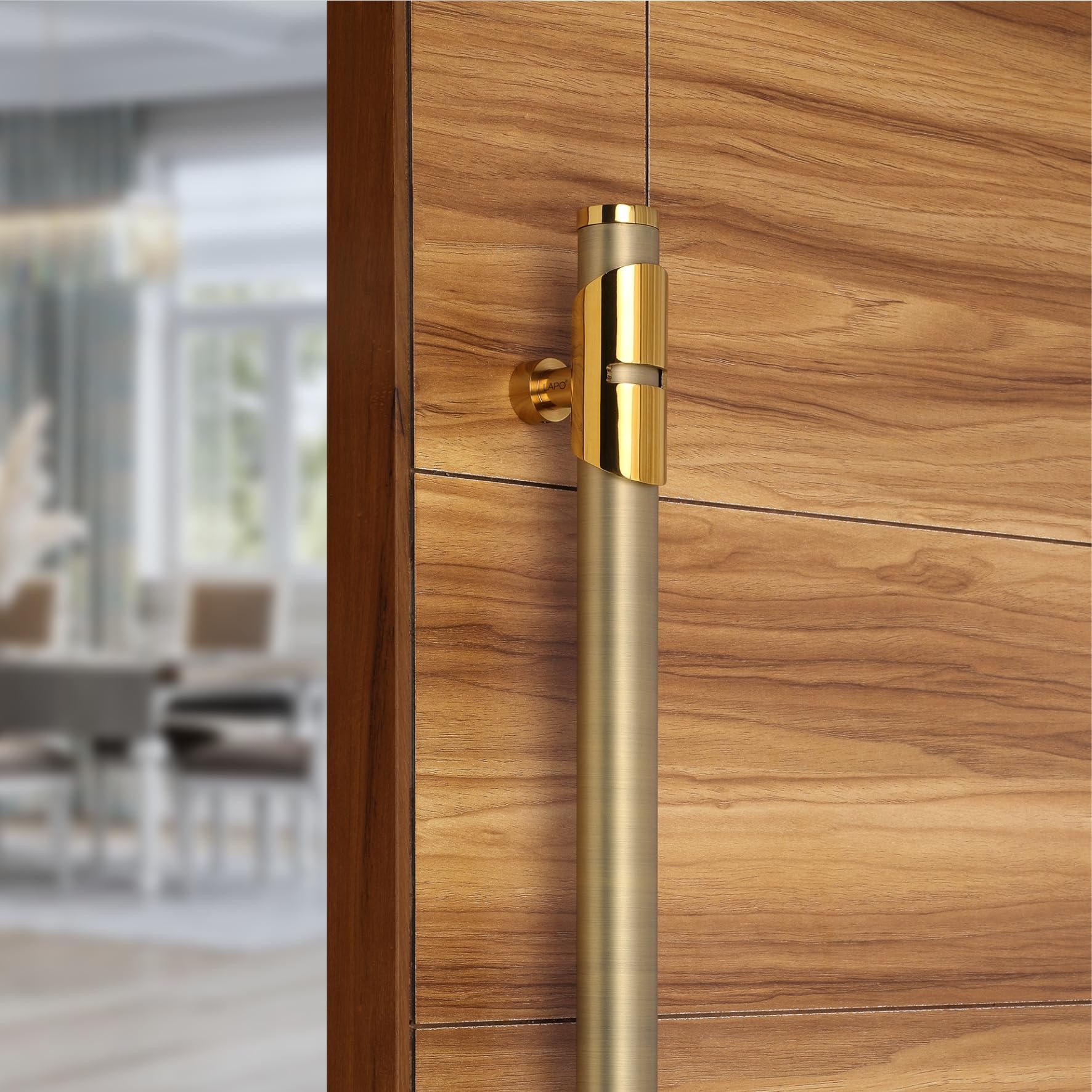 LAPO 36" Antique Gold Door Handle - Stainless Steel & Brass -7 LAPO 36" Antique Gold Door Handle - Stainless Steel & Brass -7