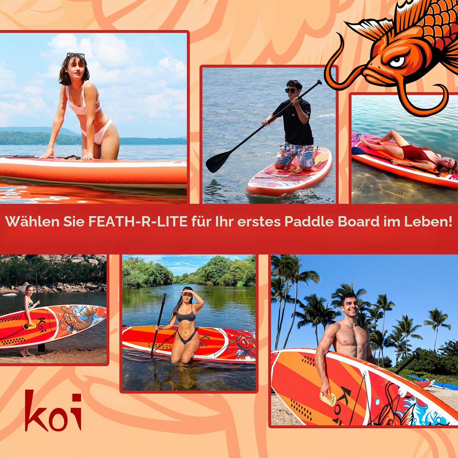 FunWater 10' &11' Stand Up Paddle Board Sup Board, Aufblasbares Stand Up Paddle Board für Erwachsene, Alle Fähigkeiten mit Aller Zubehör