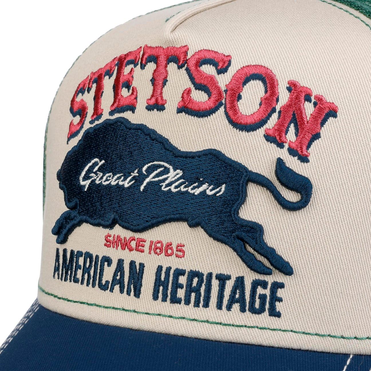 Stetson CHAPEAUSHOP The Plains Berretto da Baseball Visiere Curbee Snapback Unisex per tutte le stagioni, verde, 60 cm
