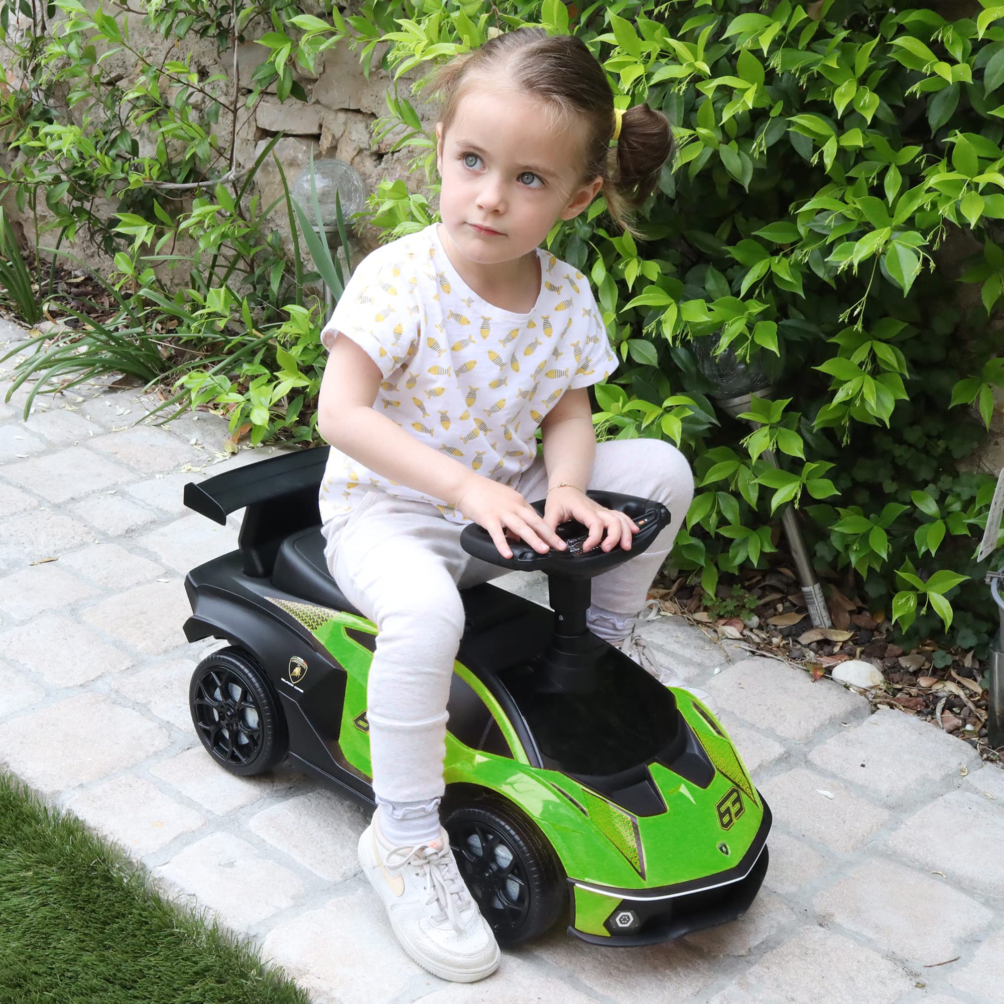 TURBO CHALLENGE - Lamborghini - Camminatore - 119710 - Ruote Libere - Verde - Max 25 kg - Plastica - Batterie Non Incluse - Giocattolo per Bambini - Regalo - A partire dai 12 mesi