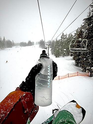 Miniatura 2 de Mazama Aqua Bend - Botella de agua deportiva suave y plegable, ultraligera y ecológica. Ideal para correr, senderismo, ciclismo, escalada. Se adapta