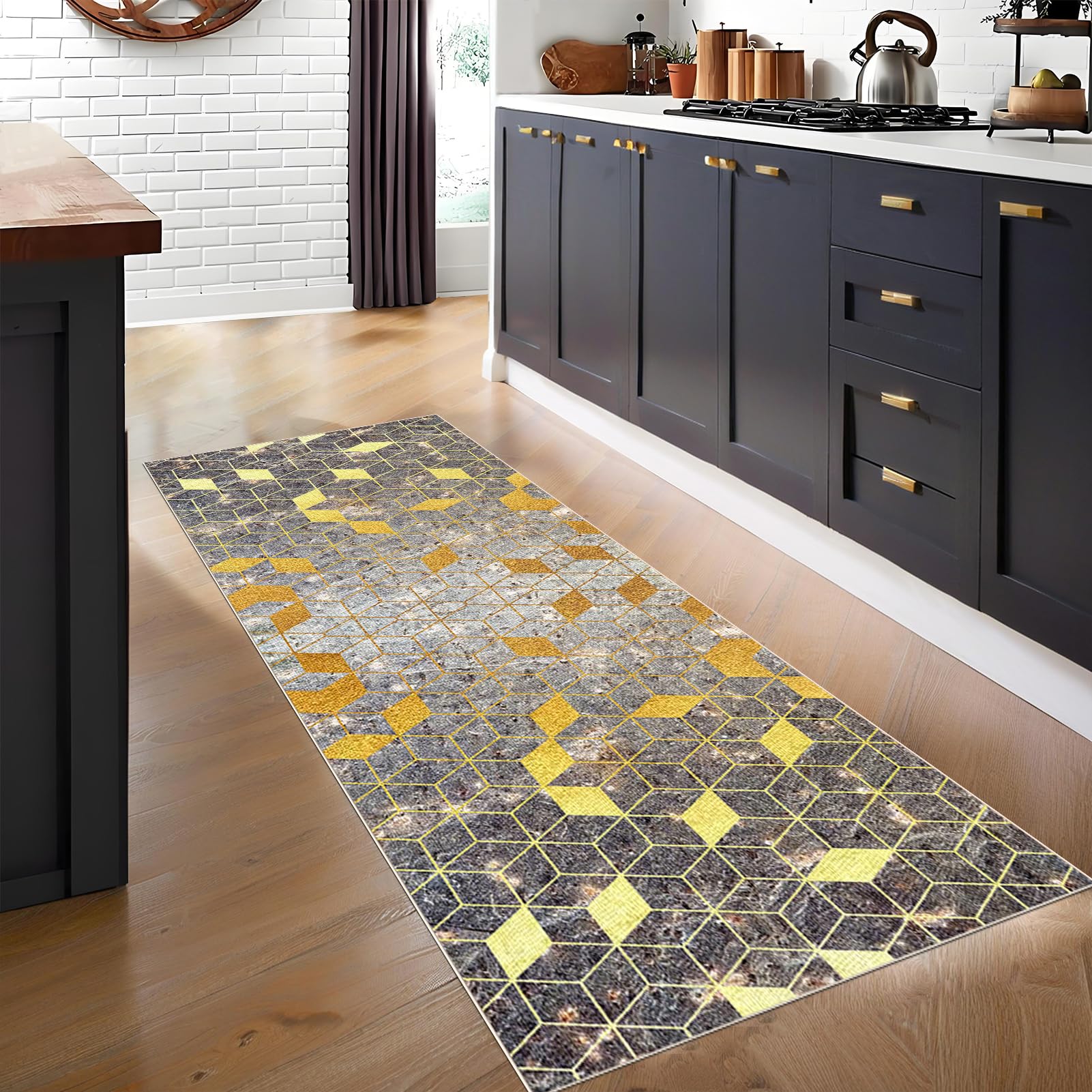 Tappeto del Corridoio 80 x 300 cm Tappeto Stretto Antiscivolo Moderno Tappeti Runner per Cucina Lungo Lavabile Tappeto Cucina Tappeti Runner Ingresso per Corridoio Ingresso Lavanderia