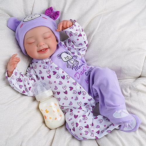BABESIDE Muñecas realistas de bebé recién nacidas, de 20 pulgadas, con kit de alimentación y caja de regalo para niños a partir de 3 años