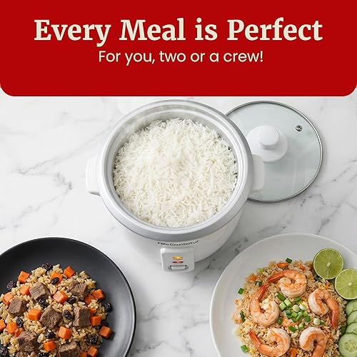 Miniatura 9 de Elite Gourmet ERC-003X - Arrocera eléctrica con mantenimiento automático del calor, hace sopas, guisos, granos, cereales calientes, 6 tazas cocidas