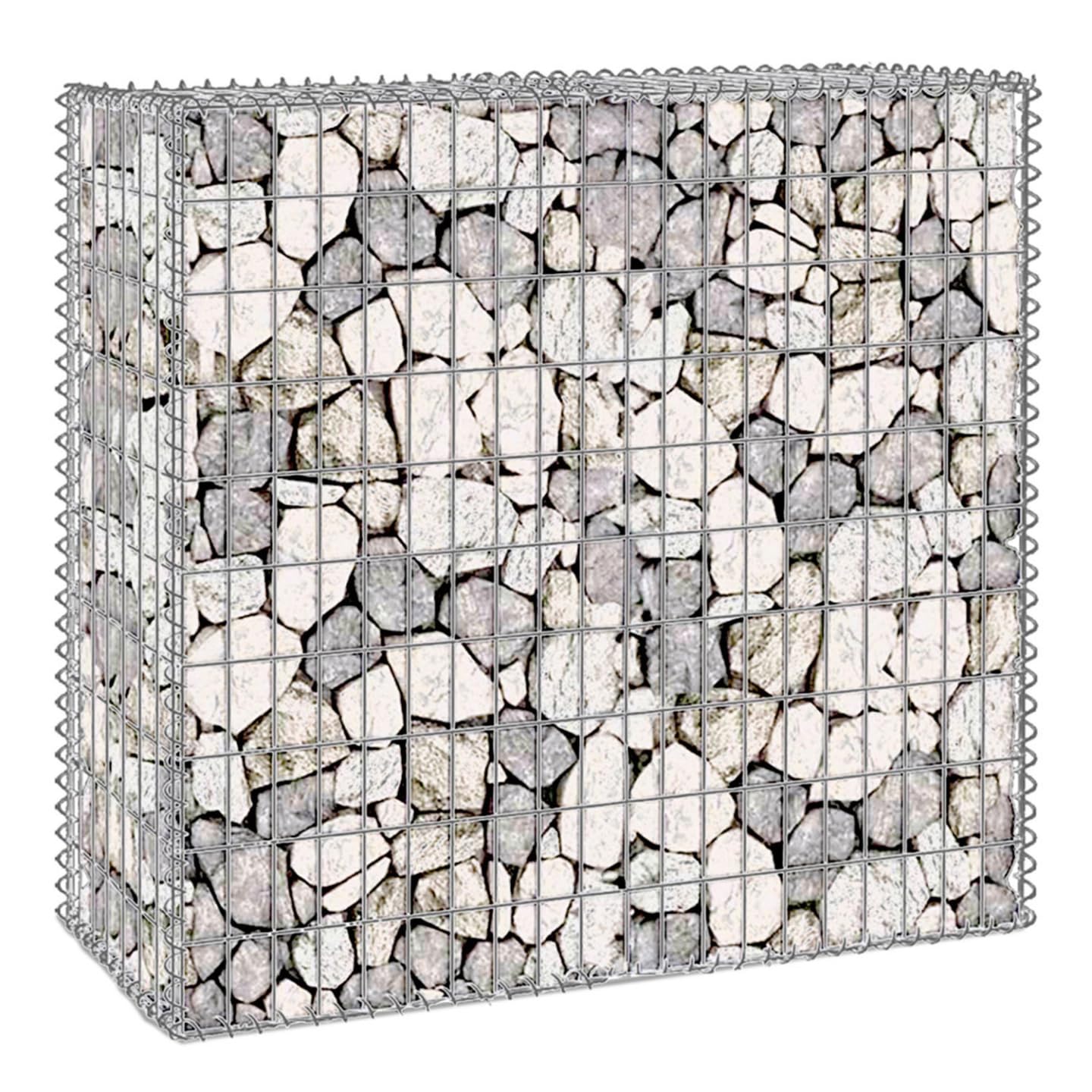 IDMarket - Juego de 2 gaviones para piedra (100 x 30 x 80 cm)