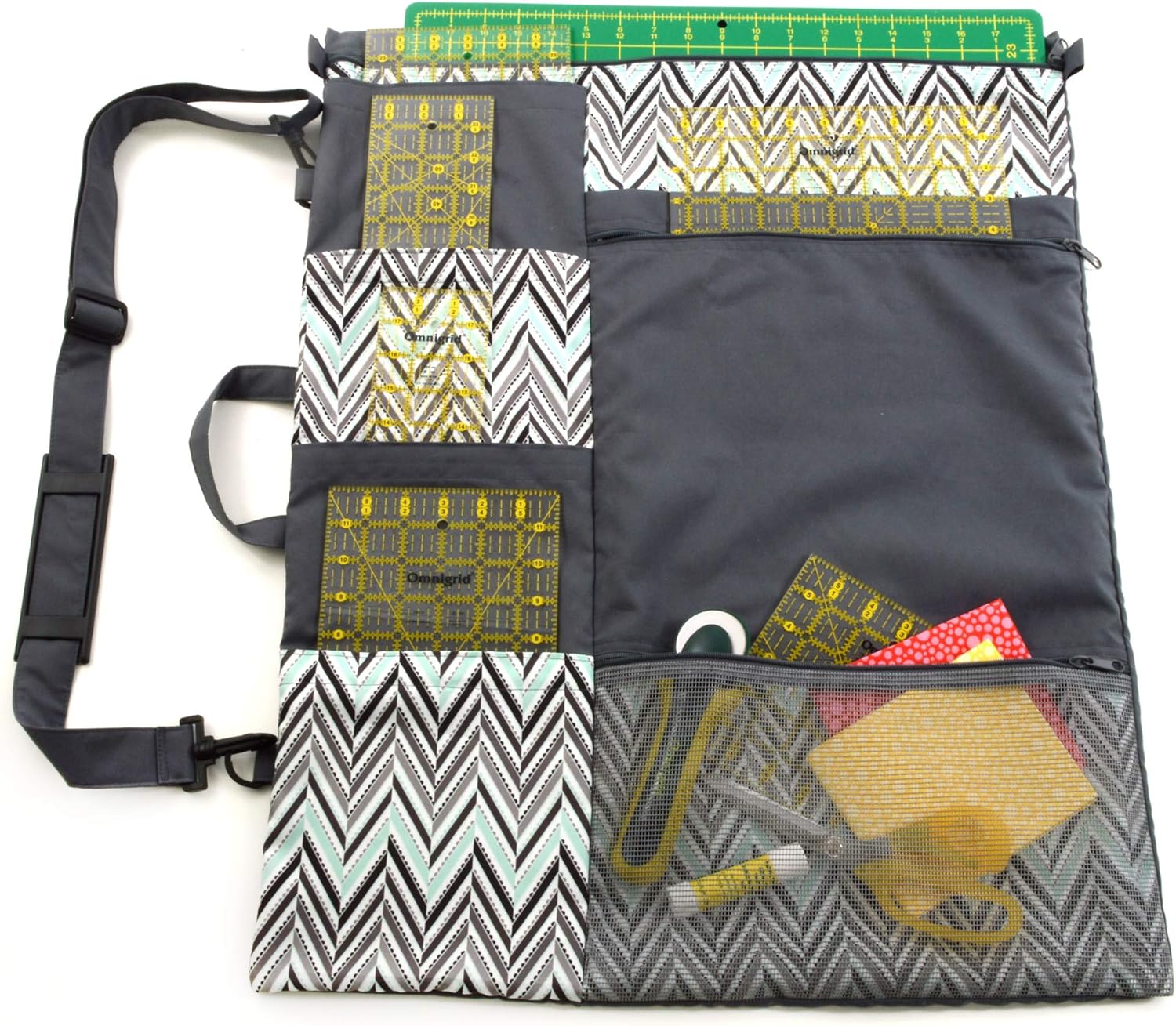 Dritz On The Go Carry Sewing Bag, 12.5" by 12.5", Multicolor