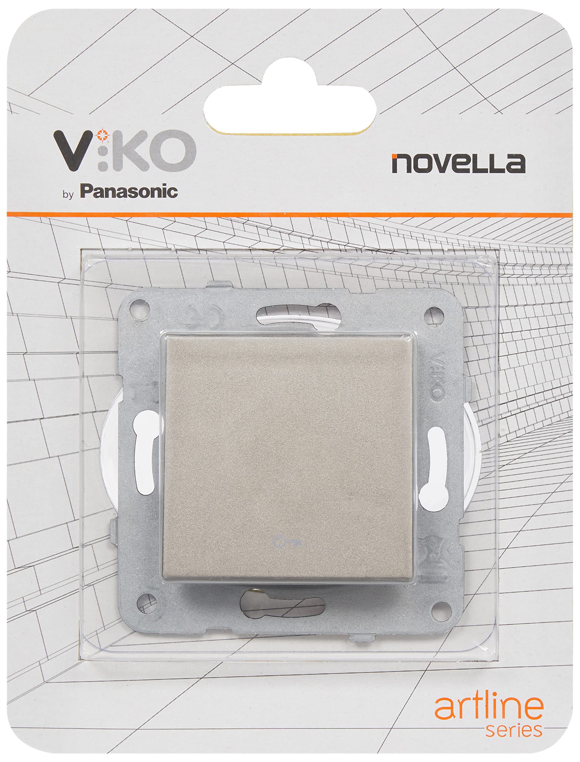 Viko Novella Antrasit Kapi Otomatiği Mekanizma+Düğme Kapak Çabuk Bağlanti