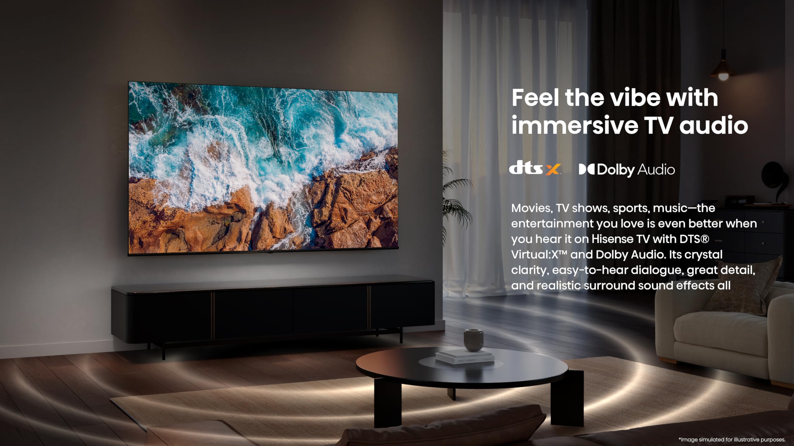 Hisense LED 43" 43A6Q UltraHD 4K Dolby Audio VIDAA
