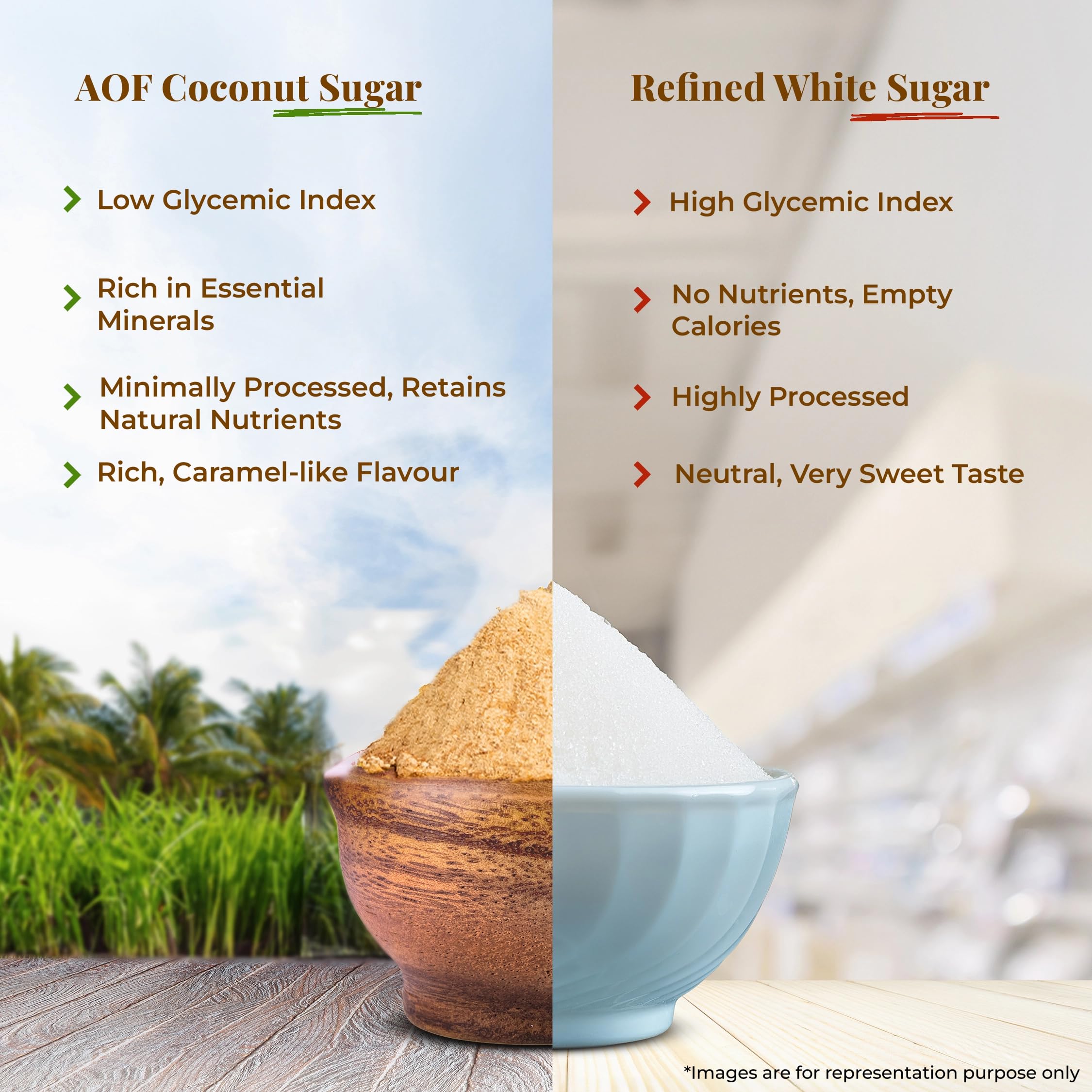 Asmita Organic Farms Coconut Sugar 500g | 100% Natural Sweetener & Sugar Substitute | Organic, Low Glycemic Index | Ideal for Baking, Beverages & Desserts | Healthy Sugar Alternative 2