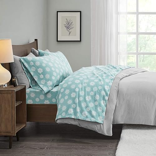 Miniatura 2 de True North by Sleep Philosophy - Juego de sábanas de microvellón, cálidas, acogedoras y con bolsillo profundo de 14pulgadas, con funda de almohada,