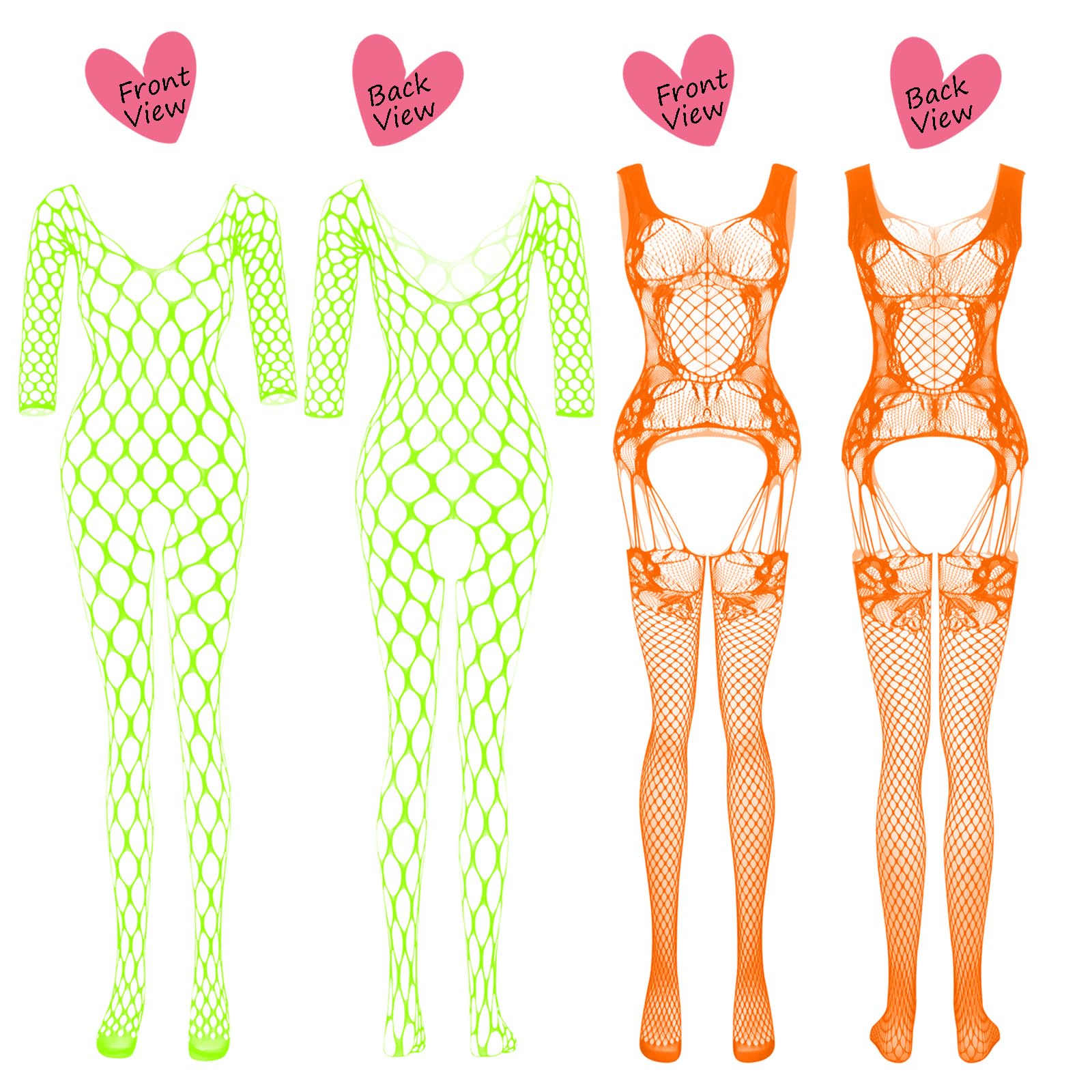 JDiction Lencería para mujer Babydoll Fishnet Body Sexy Nightwear (12 unidades)