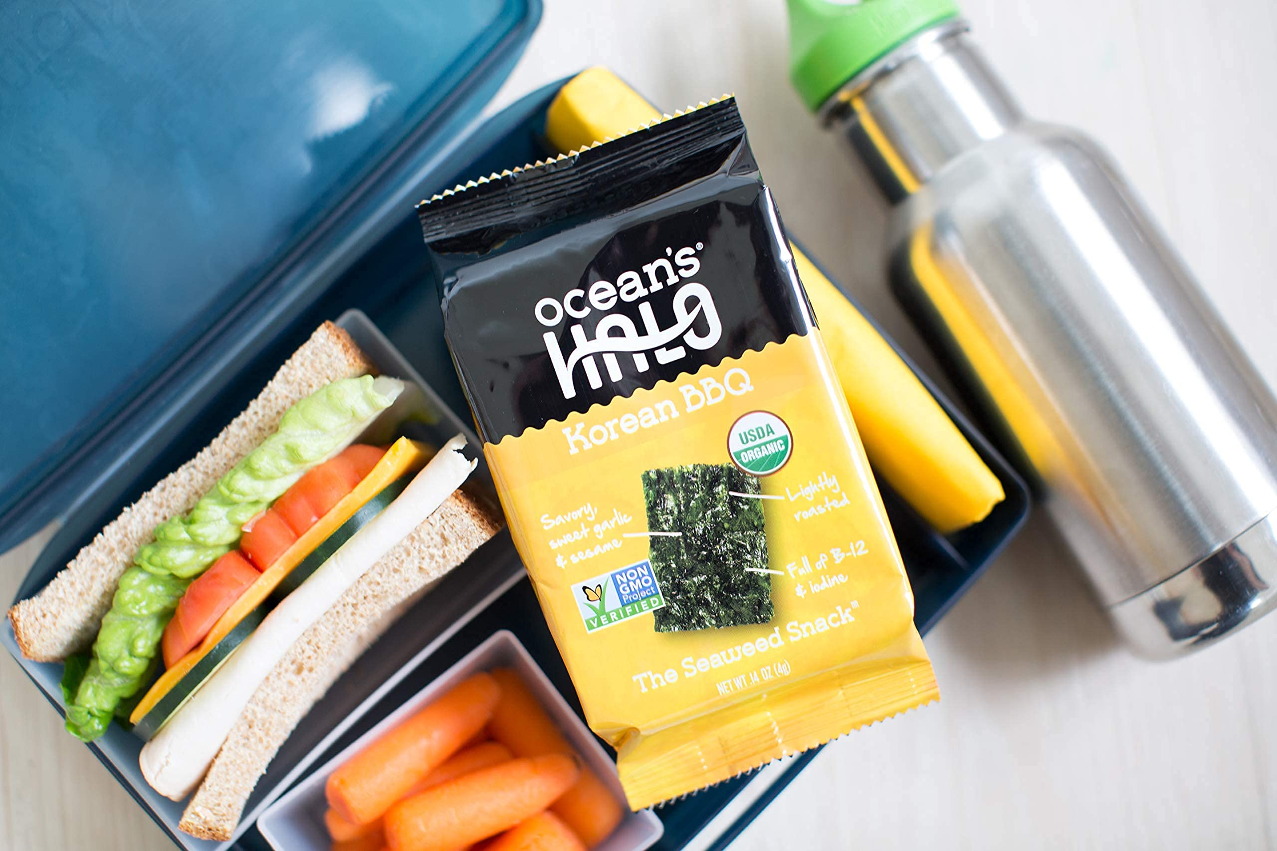 Buy Ocean's Halo Organic Korean BBQ Seaweed Snack, Gluten Free & Vegan