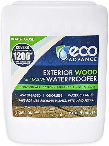 Miniatura 2 de Eco Advance Siloxano de madera exterior sin olor, aplicación en aerosol impermeable, repelente al agua, seguro para usar alrededor de plantas,