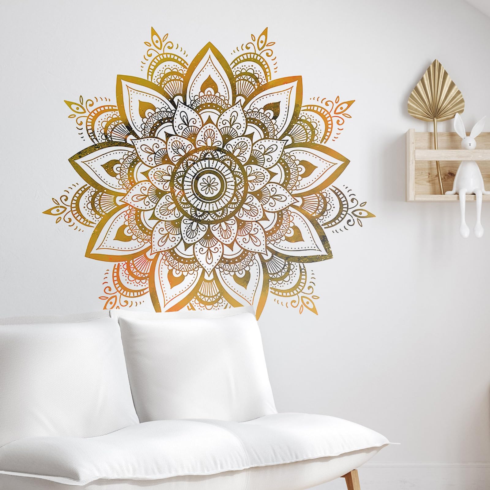 Adesivo murale Mandala Adesivo murale Mandala per camera da letto Adesivo murale Adesivo murale Decorazione murale Immagine murale Stile Boho Yoga Decorazione murale per ingresso, Adesivi