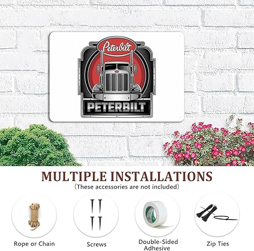 Miniatura 6 de Peterbilt - Letrero de metal con diseño de camión Peterbilt, diseño vintage de camión de Peterbilt, para jardín, patio, bar, porche, hogar,