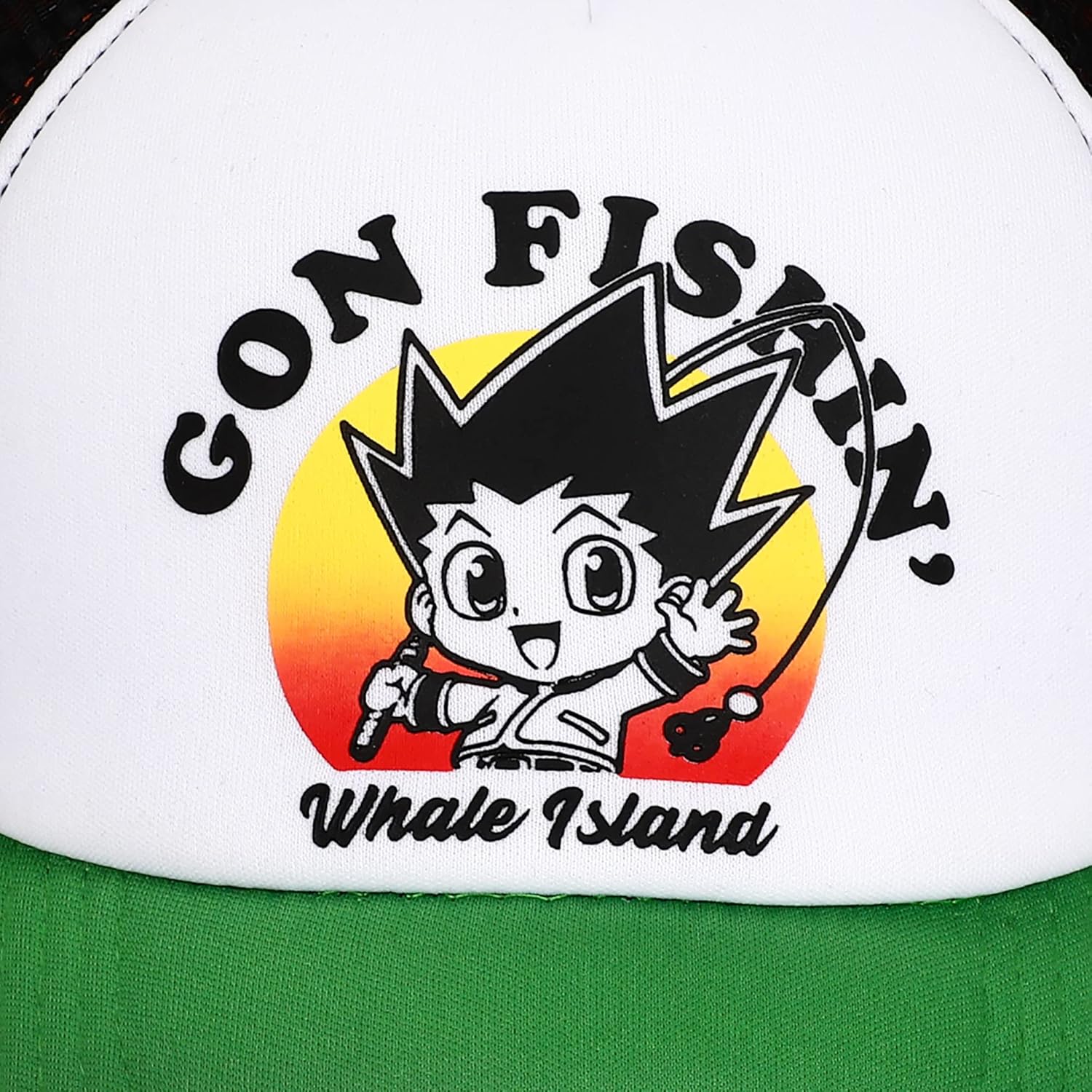 Hunter X Hunter Gon Fishin Youth Snapback Hat White - Image 4