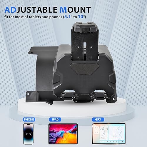 Miniatura 3 de Soporte para dispositivo electrónico con caja de almacenamiento para Can Am Defender, teléfono, iPad, tableta, GPS, bandeja organizadora para Can-Am