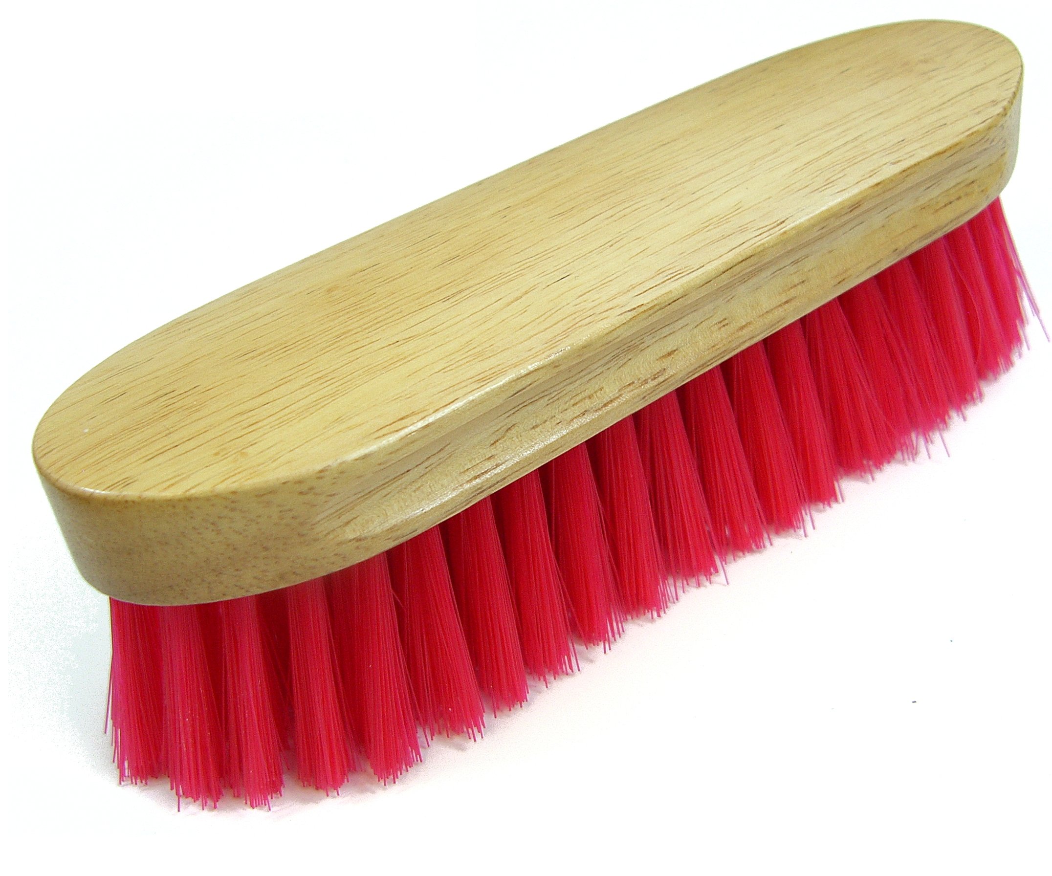 Intrepid International Bedford Horse Brush 9" - Nylon Bristles Brush with Wood Block for Horse Care and Horses Grooming Kit - Medium to Soft Bristles