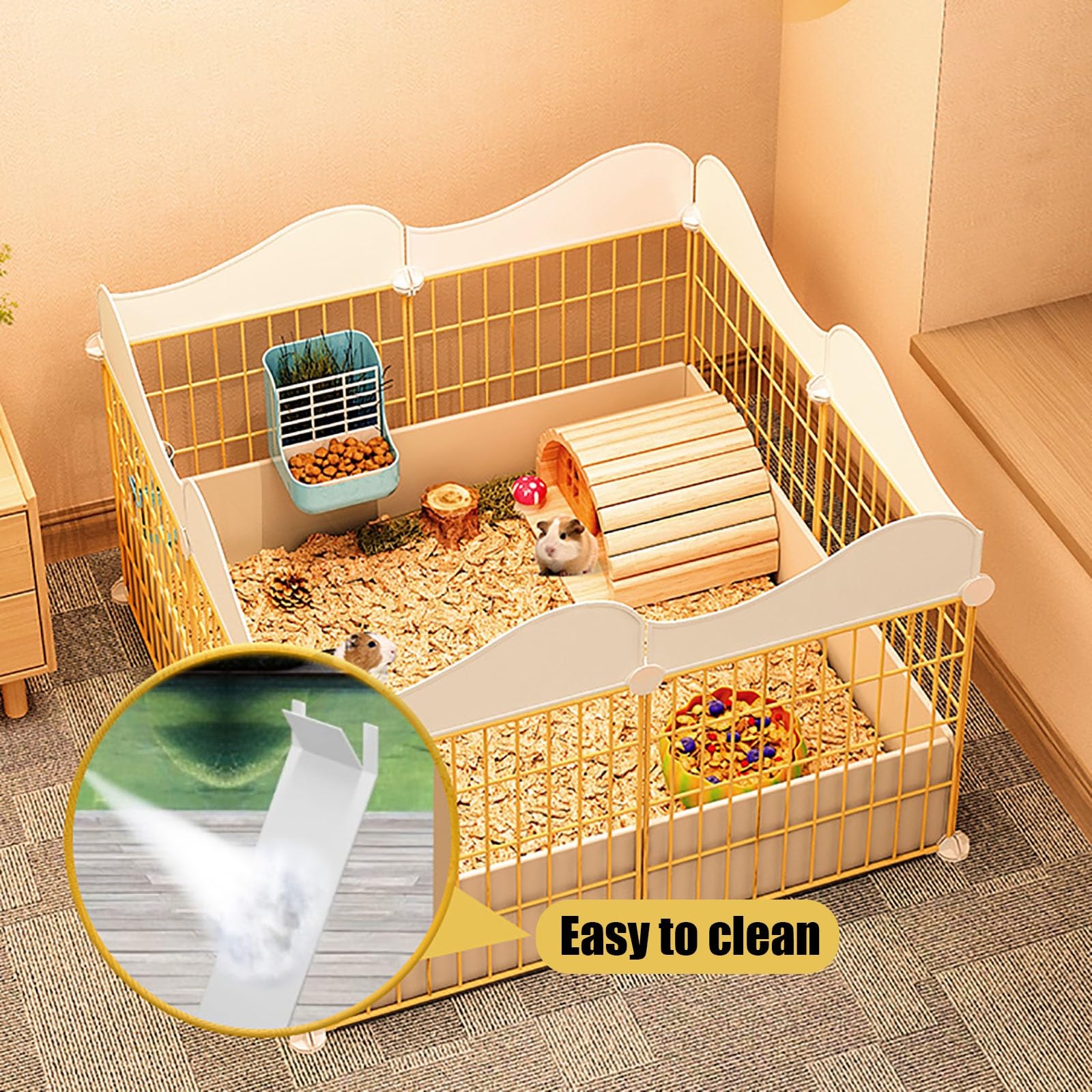 Recinto per animali domestici, Recinto per animali domestici per piccoli animali fai-da-te, Recinto per porcellini d'India, Recinto per criceti, Recinzione portatile per interni ed esterni i