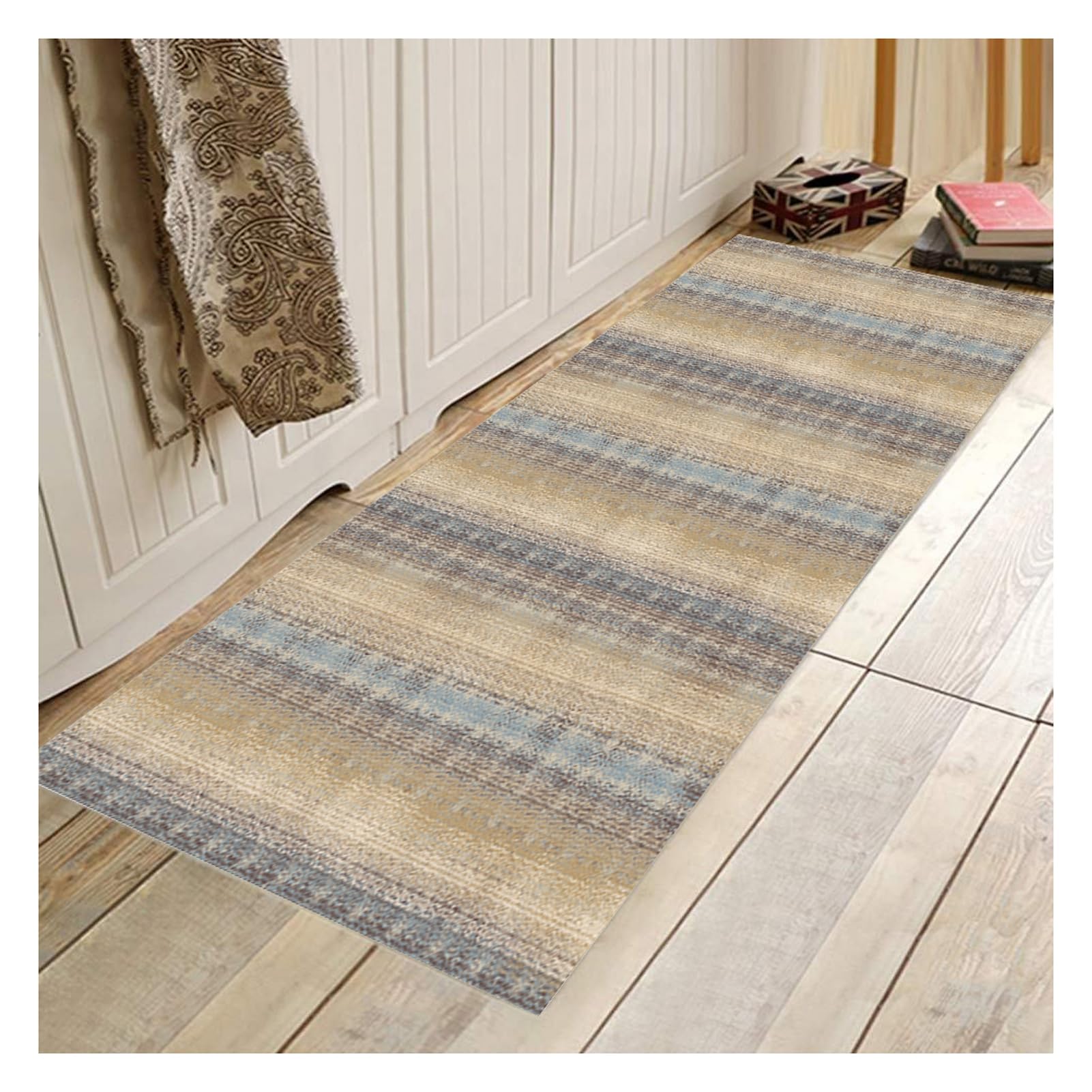 Siunwdiy Tapis De Passage 40X100CM Tapis De Couloir Extra Long Motif Géométriques Vintage Tapis Chemin De Cuisine Antidérapant Lavable Tapis Entree Long Pour Couloir, Chambre, Cuisine