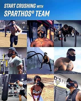 Sparthos High Altitude Training Mask, Running Breathing Mask | Elevation Workout, Lung Trainer, Adjustable Oxygen Air Resistance, VO2 Max Cardio, Gym Exercise for Men Women, Case Included