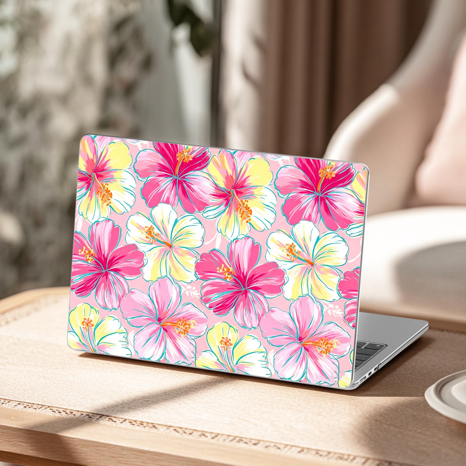 Joyland Funda rígida de plástico compatible con MacBook Neo de 33 cm, modelo A3404, diseño de flores