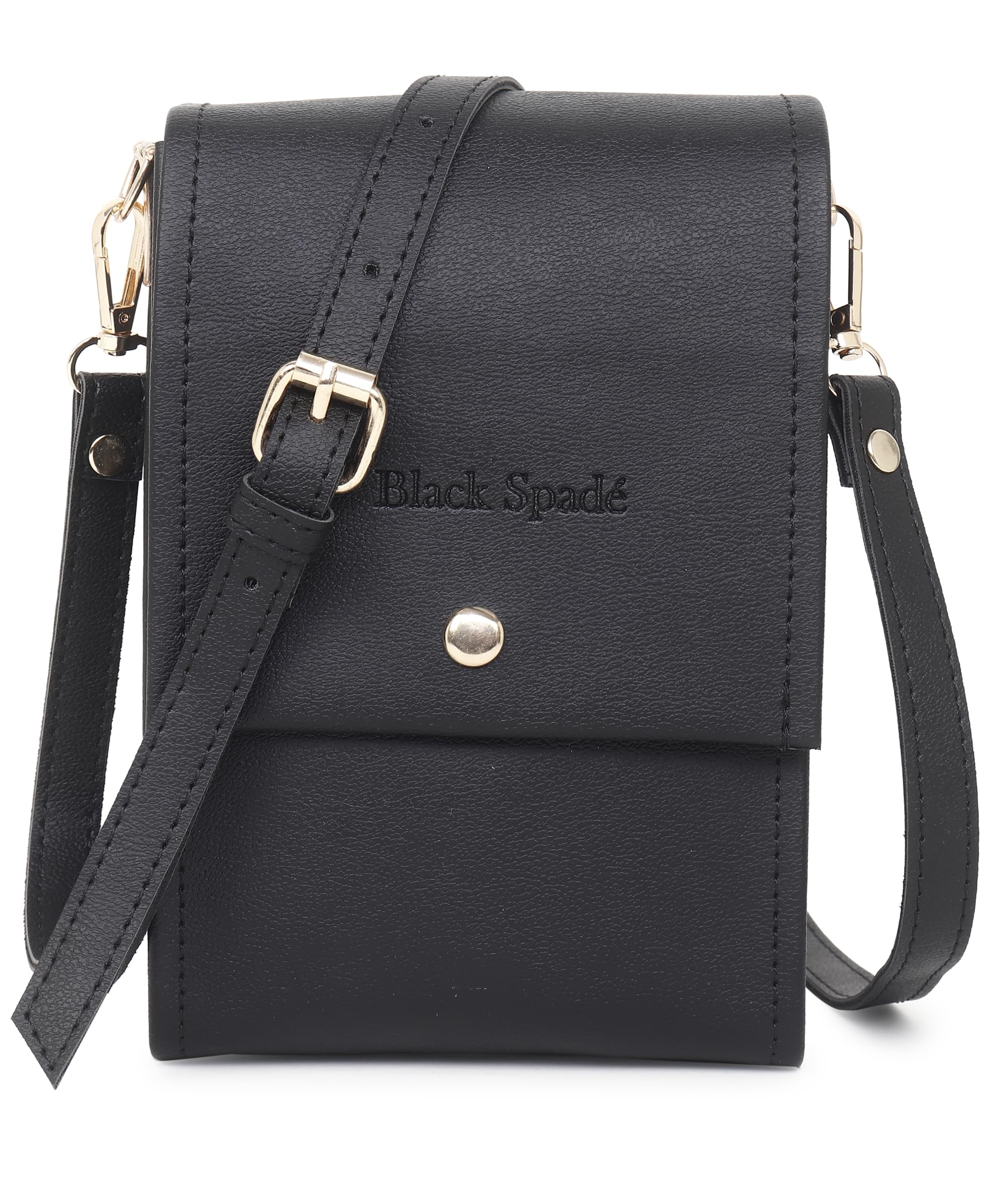 Black Spade Women Black Solid Mobile Crossbody Sling Bag (B0CHPT668L) Amazon Price History, Amazon Price Tracker