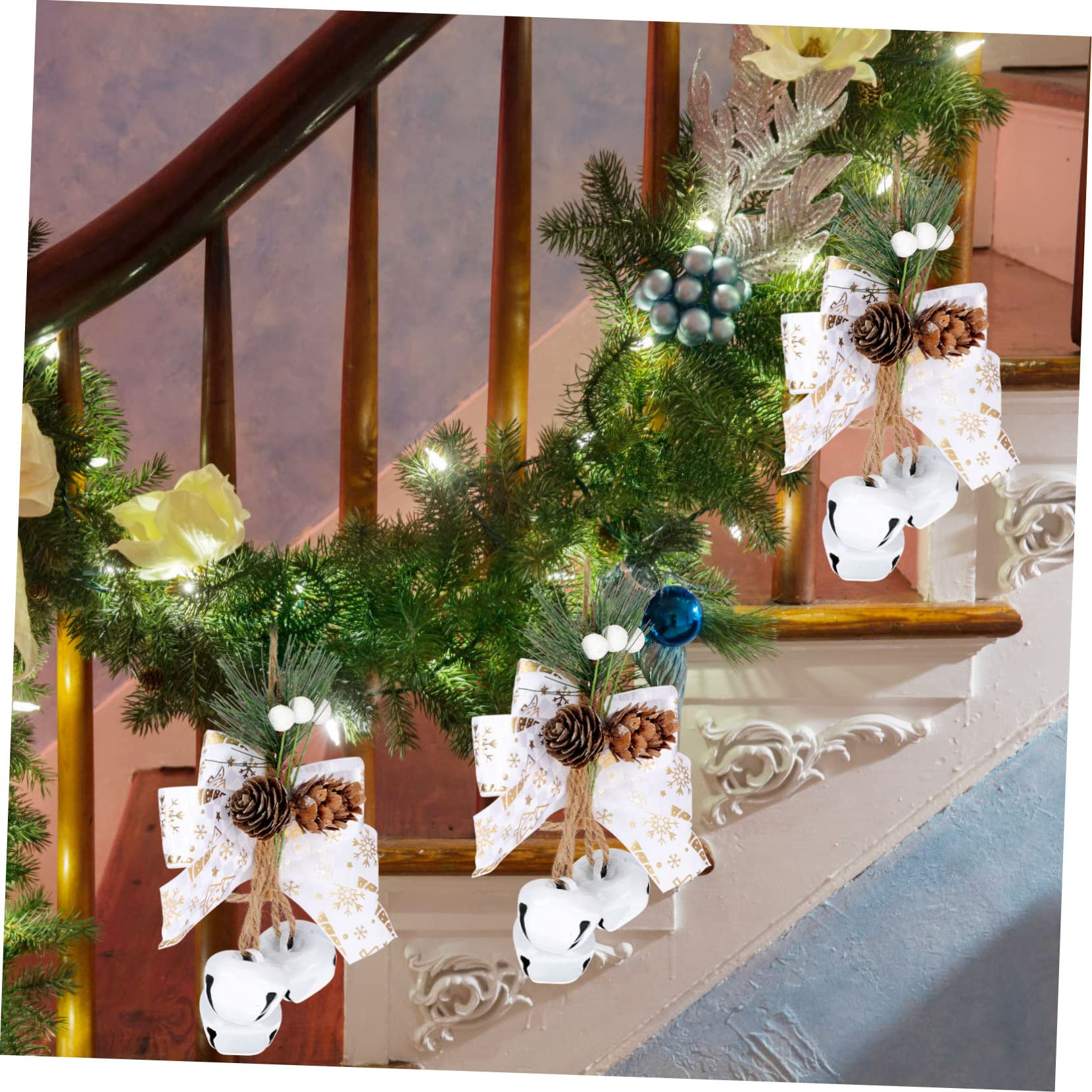 PRETYZOOM 4 Set Di Campane Di Natale Pendenti Ornamenti Natalizi Decorazioni Per Albero Di Natale Casa Festiva 2 Pezzi * 4