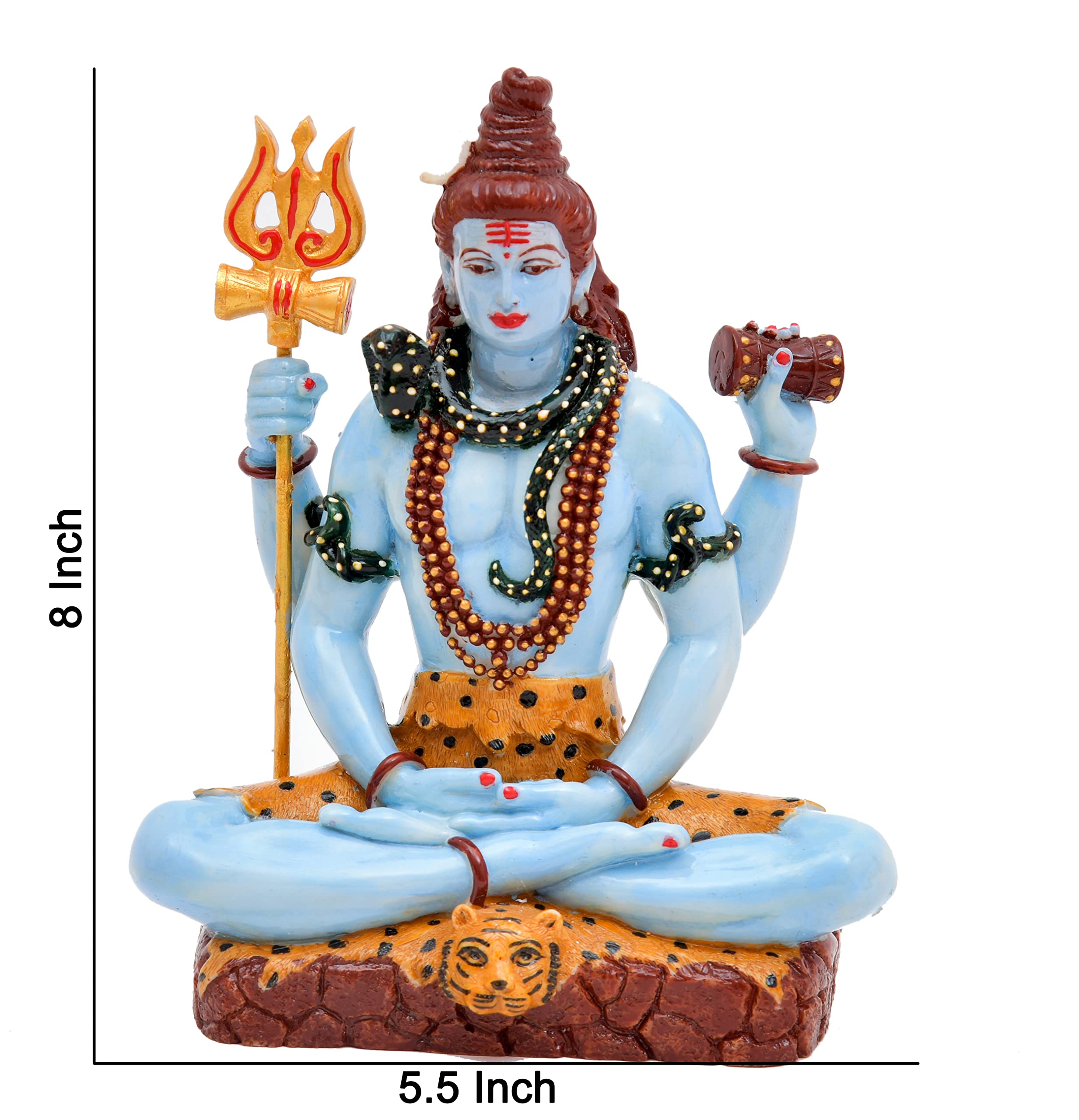 Archna Handicraft Polyresin Shiv Ji Murti for Pooja Room Figurines Idol Mahadev Sculpture (8 x 5.5 Inches) - Image 5 thumbnail