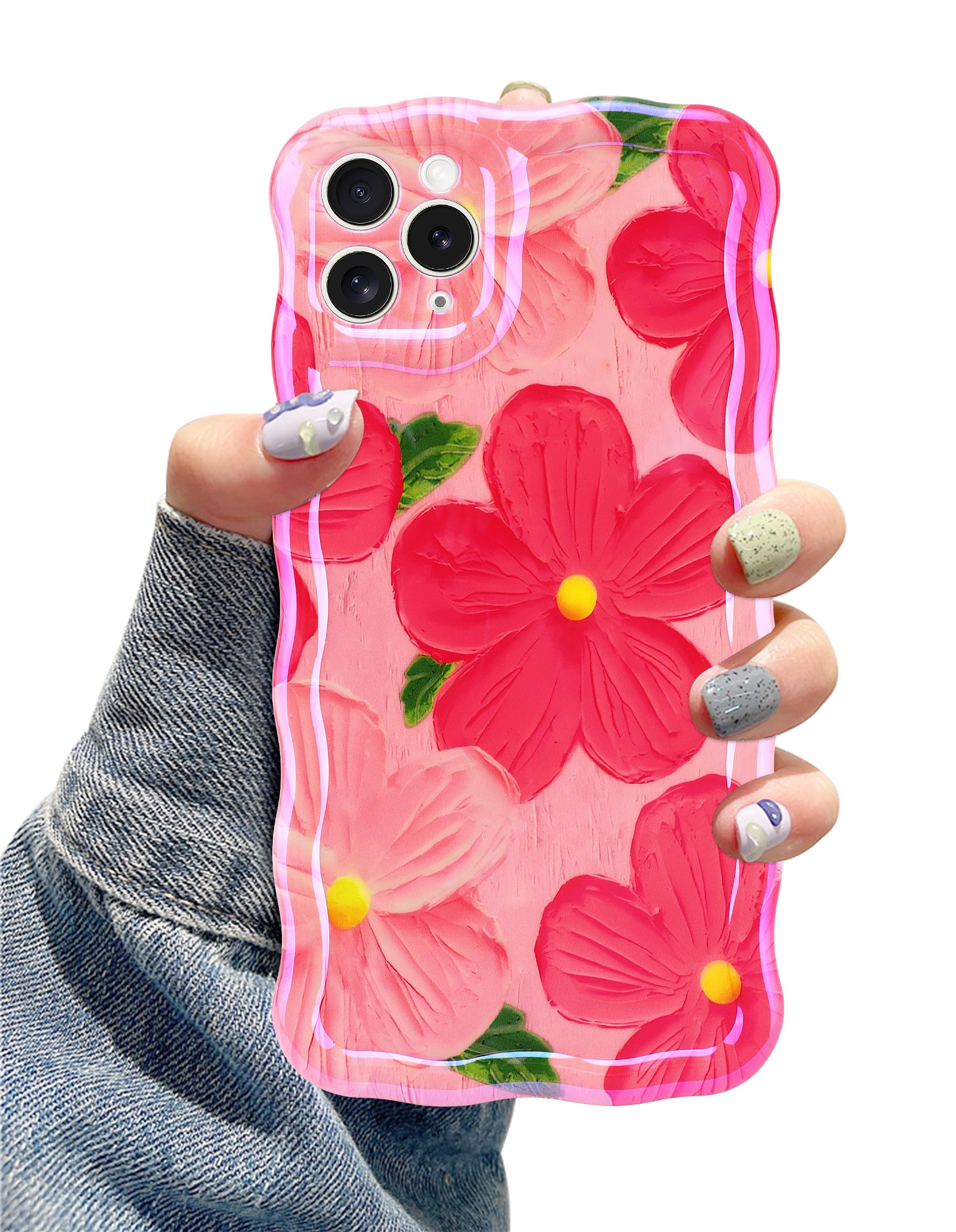Coque iPhone 11 Pro Max motif fleur rose idéale pour les sorties - 8