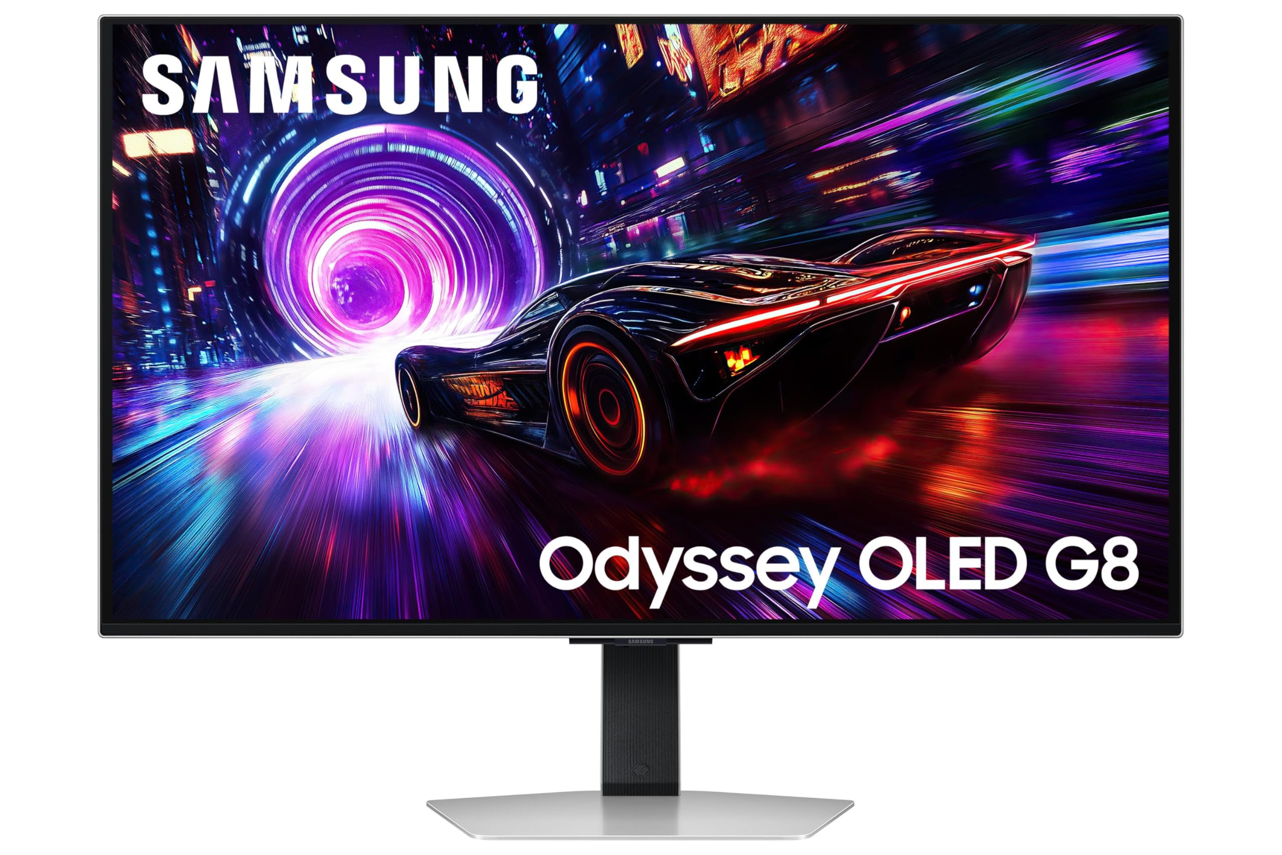 Samsung Écran PC Gaming Odyssey OLED G8-G81SF, Taille 32'', Résolution 4K (3840x2160), 240Hz, 0,03ms, 2xHDMI, DP, Ajustable en Hauteur, Orientable, Pivotable, Inclinable, LS32FG816SUXEN