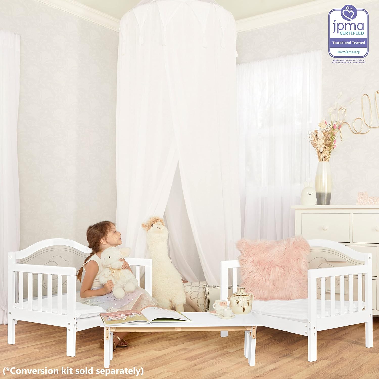 Dream On Me Rosie Toddler Bed in White