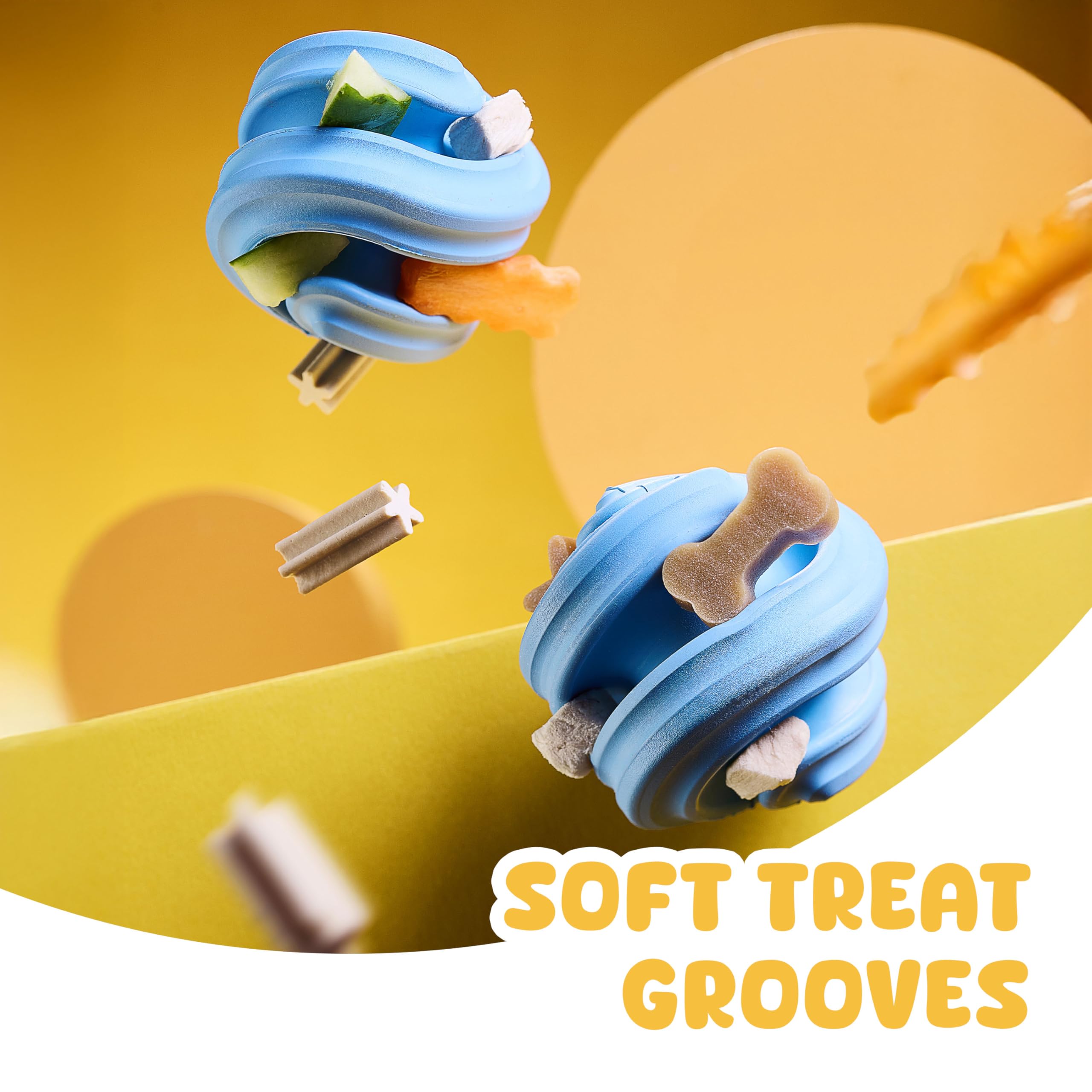 PetDreamHouse Geo-Hex Gentle Lickable Dog Enrichment Toy, Soft Calming Sensory Toy with Textured Grooves - Image 4
