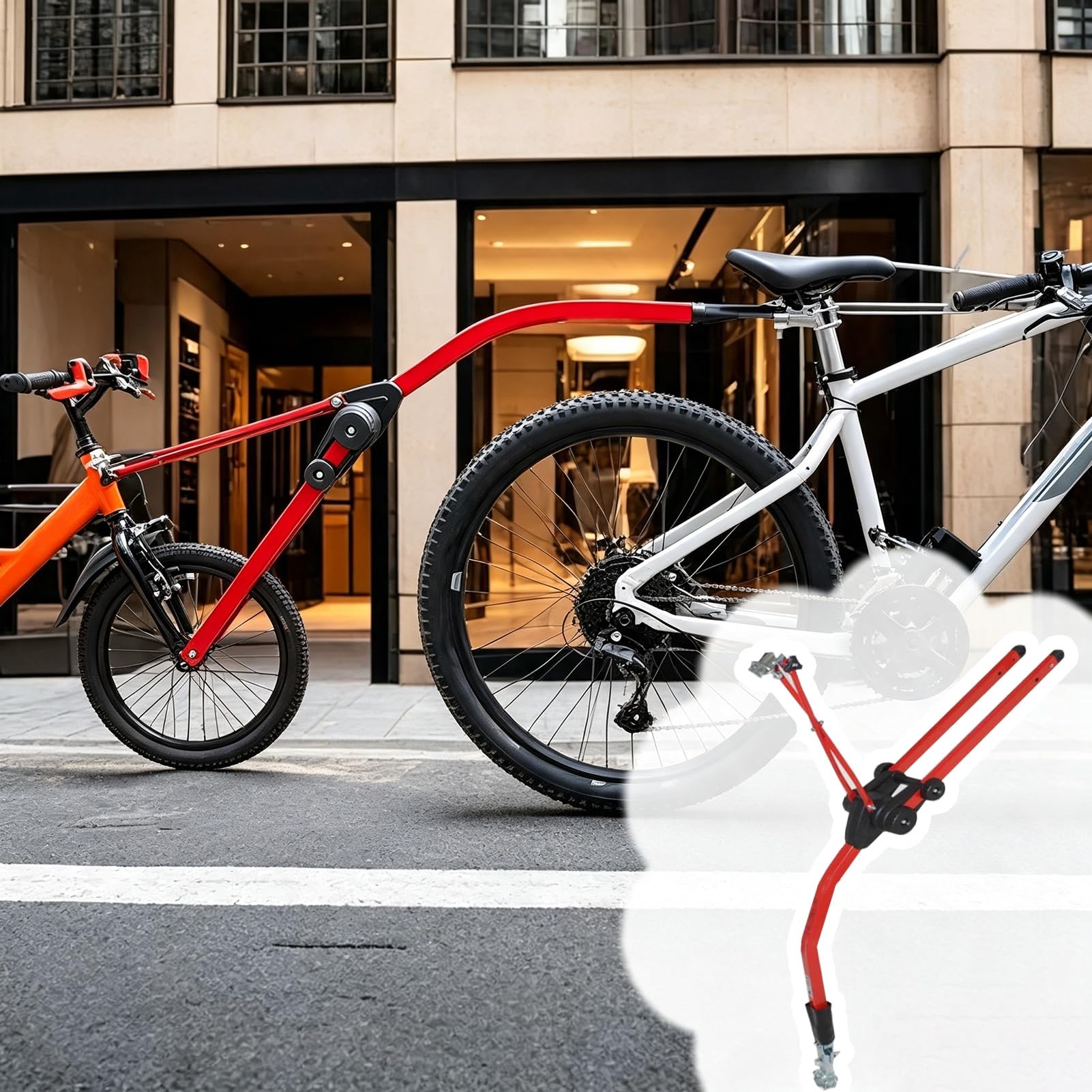 UrbanUp Barra de Remolque Coche Barra Remolque Entrenamiento Bicicleta Amplia Compatibilidad