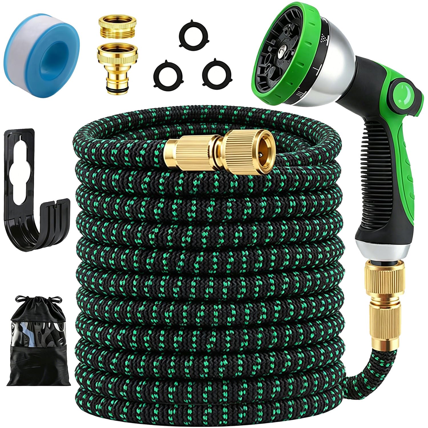 Expandable Garden Hose 125ft, Hosepipes for Garden, Expanding Water Hoses with 10 Function Nozzle, Easy Storage Garden.Hose Pipe