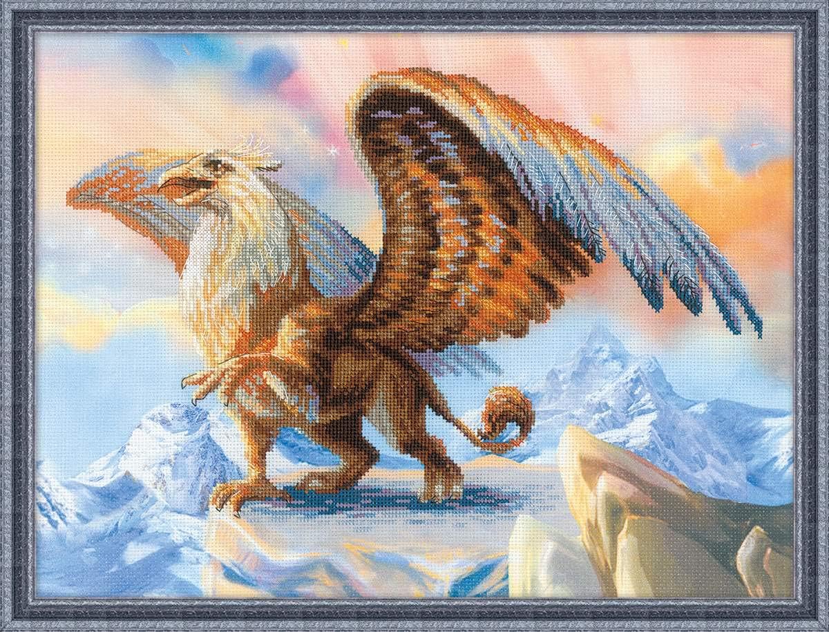 Riolis Stamped Cross Stitch Kit 15.8"X11.8"-Griffin (14 Count)